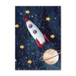 poster de fusee pour chambre denfant passionne dastronomie 30 x 40 cm 227 1