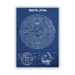 poster de letoile la mort lempire galactique 30 x 40 cm bleu 473 1