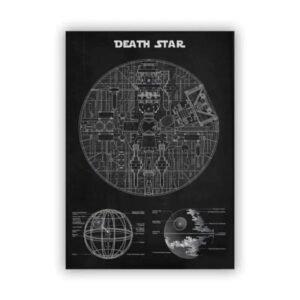 poster de letoile la mort lempire galactique 30 x 40 cm noir 723 1