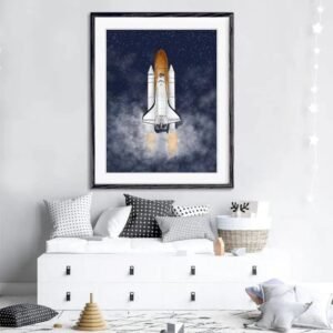 poster de navette spatiale en peinture pour decor interieur 30 x 40 cm 660 1
