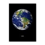 poster decoratif de la terre en haute definition sur toile coton 30 x 40 cm 874 1