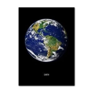 poster decoratif de la terre en haute definition sur toile coton 30 x 40 cm 874 1