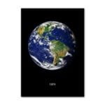 Poster Décoratif De La Terre En Haute Définition Sur Toile Coton - 30 x 40 Cm