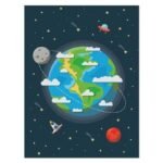 poster decoratif en coton tailles offertes pour jeunes astronautes 543 1