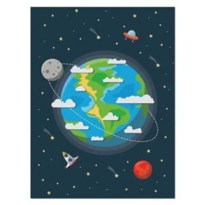poster decoratif en coton tailles offertes pour jeunes astronautes 543 1