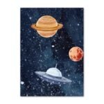 poster decoratif ovni pour la chambre des enfants 30 x 40 cm 965 1