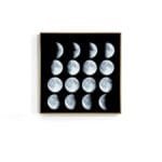 Poster Des Phases De La Lune En Haute Définition Sur Toile Coton - 40 x 40cm