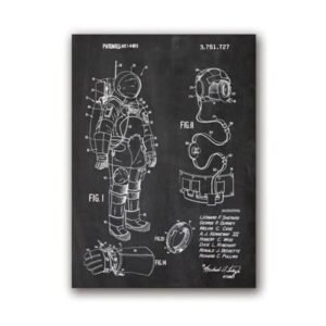 poster du brevet des premieres combinaisons spatiales 30 x 40 cm 159 1