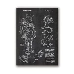 Poster Du Brevet Des Premières Combinaisons Spatiales 1 Poster Du Brevet Des Premières Combinaisons Spatiales - 30 x 40 Cm
