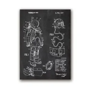 Poster Du Brevet Des Premières Combinaisons Spatiales 1 Poster Du Brevet Des Premières Combinaisons Spatiales - 30 x 40 Cm