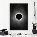 poster eclipse solaire totale en haute definition sur toile coton 570 1