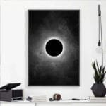 Poster éclipse Solaire Totale En Haute Définition Sur Toile Coton