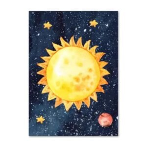 poster en toile colore du soleil pour la chambre des enfants 30 x 40 cm 578 1