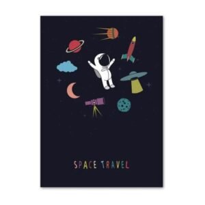 poster enfant amusant sur le theme du space travel 30 x 40 cm 699 1