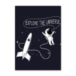 poster enfant petit astronaute explore the universe en decor magique 30 x 40 cm 347 1