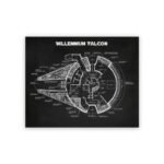 poster haute definition des plans du vaisseau faucon millenium 116 1