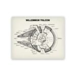 poster haute definition des plans du vaisseau faucon millenium 892 1