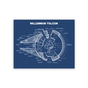 poster haute definition des plans du vaisseau faucon millenium 937 1