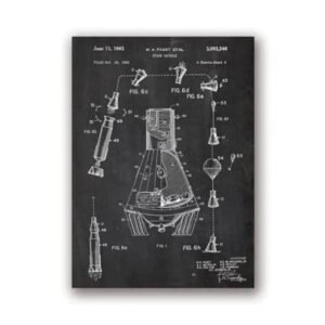 poster illustrant les missions mercury dans lhistoire spatiale 30 x 40 cm 704 1