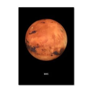 Poster Mars Sur Fond Noir - Décoration élégante Pour Votre Intérieur 1 Poster Mars Sur Fond Noir - Décoration élégante Pour Votre Intérieur - 30 x 40 Cm