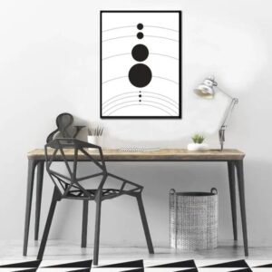 poster minimaliste des planetes du systeme solaire en toile coton 30 x 40cm 375 1