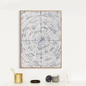 poster planisphere celeste des etoiles et constellations nordiques 30 x 40 cm 266 1