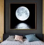 poster pleine lune en toile coton haut de gamme a haute definition 597 1