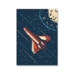 Poster Vintage De Navette Spatiale En Toile 100% Coton - 30 x 40 Cm