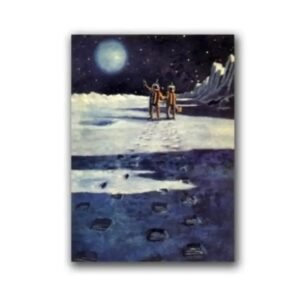 poster vintage lune en style retro pour les passionnes despace 30 x 40 cm 331 1