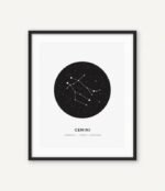 posters de constellations elegants en toile coton 30x40 cm gemeaux 709 1