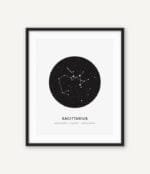 Posters De Constellations élégants En Toile De Coton - 30x40 Cm / Sagittaire