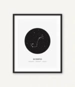 posters de constellations elegants en toile coton 30x40 cm scorpion 348 1