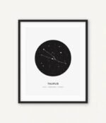 posters de constellations elegants en toile coton 30x40 cm taureau 808 1