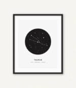 Posters De Constellations élégants En Toile De Coton - 30x40 Cm / Taureau