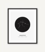 posters de constellations elegants en toile coton 30x40 cm verseau 577 1