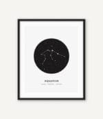 Posters De Constellations élégants En Toile De Coton - 30x40 Cm / Verseau