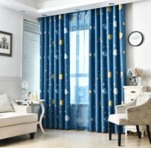 Rideau Espace étoilé Pour Une Déco Astrale élégante Et Immersive - 100cm x 265cm / Passe-tringle