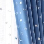 rideaux bleus etoiles et lunes pour chambre denfant astronome 111 1