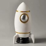 Statuette De Fusée En Résine
