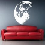 sticker demi lune eclat mystique pour votre interieur blanc 30cm x 36cm stickers lune 572 1