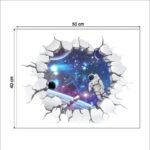 sticker effet 3d astronaute flottant dans lespace stickers espace 891 1