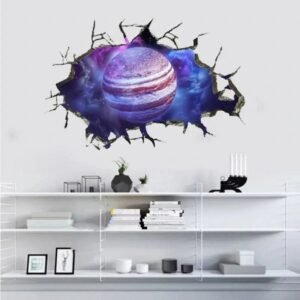 sticker mural 3d de jupiter pour decoration spatiale elegante stickers planete 709 1