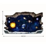 sticker mural 3d des planetes du systeme solaire pour enfants espace 118 1