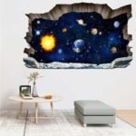 sticker mural 3d des planetes du systeme solaire pour enfants espace 398 1