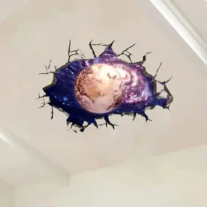 Sticker Mural 3d Pluton: Un Hommage à La Planète Perdue