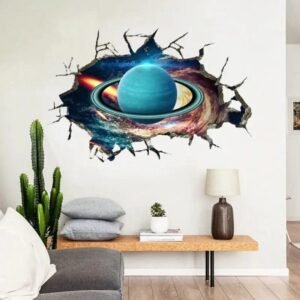 sticker mural 3d uranus pour une chambre dastronomie elegante stickers planete 920 1