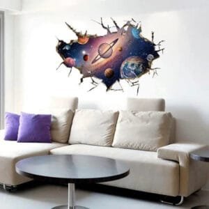 Sticker Mural Espace Et Planètes Pour Un Voyage Infini Dans L’univers