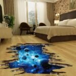 sticker trompe loeil 3d pour sol et mur ambiance spatiale stickers espace 131 1