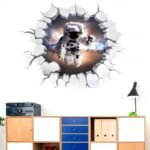 sticker trompe loeil astronaute pour une deco spatiale ludique 713 1