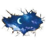 stickers 3d lune illusion dune breche ouverte vers le ciel 800 1